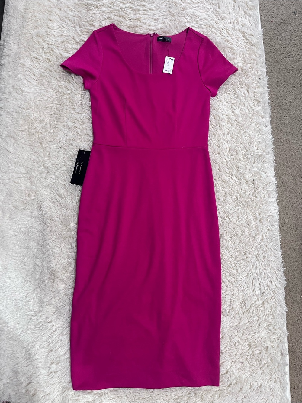 The Limited Hot Pink Midi Sheath Dress